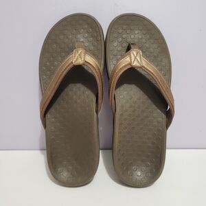 VIONIC Bronze Slip On Flip Flop Sandals Men's Sz 9